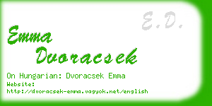emma dvoracsek business card